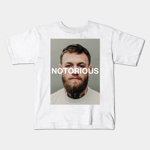 Connor McGregor Mugshot Notorious Kids T-Shirt by Just Gotta Look